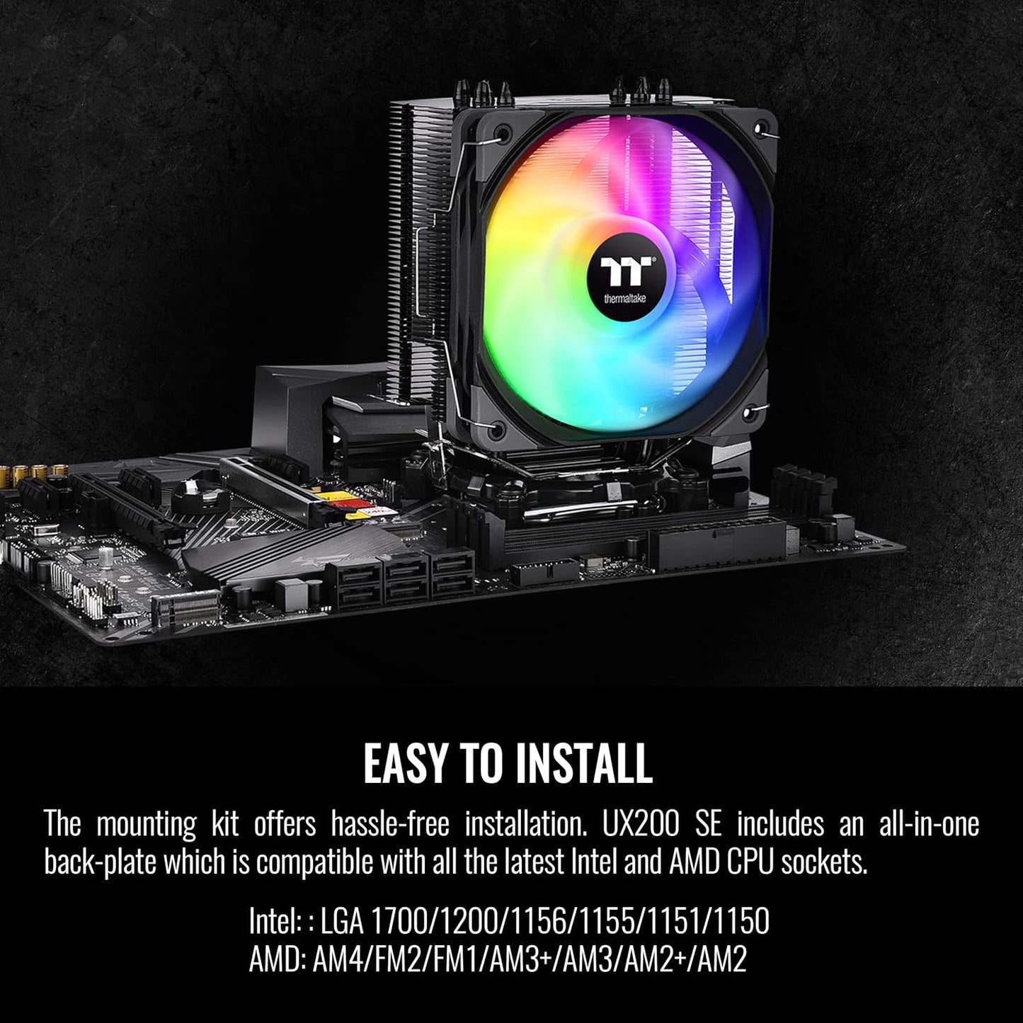 Thermaltake CL-P105-AL12SW-A UX200 ARGB CPU Cooler