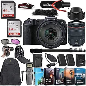 Canon EOS R Mirrorless Camera Kit: 24-105mm Lens + Accessories