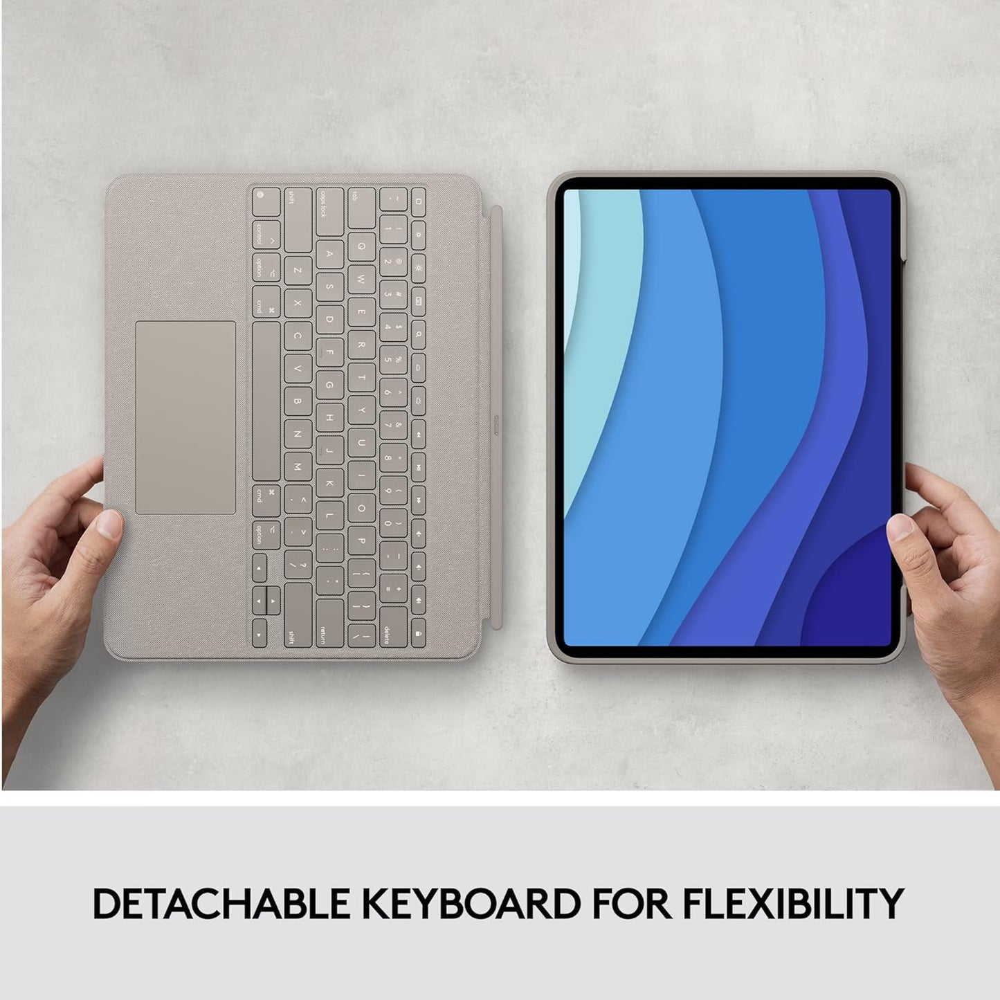Logitech 920-010119 Combo Touch iPad Pro Keyboard Case Sand