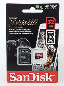SanDisk SDSDQXP-032G Extreme PRO 32GB MicroSDHC - UHS-I U3