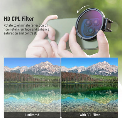 Neewer 67mm CPL Phone Camera Filter Polarizer Kit