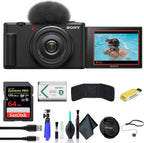 Sony ZV1F/B Vlogging Camera Black with Accessories Bundle
