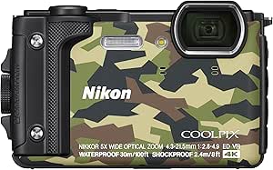 Nikon VQA073E1 W300 Waterproof Digital Camera Camouflage — main product image