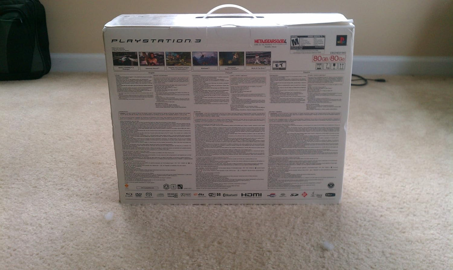 Sony PlayStation 3 80GB Metal Gear Solid Bundle (Renewed)