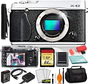 Fujifilm 16404791 X-E2 Mirrorless Camera Body (Silver)