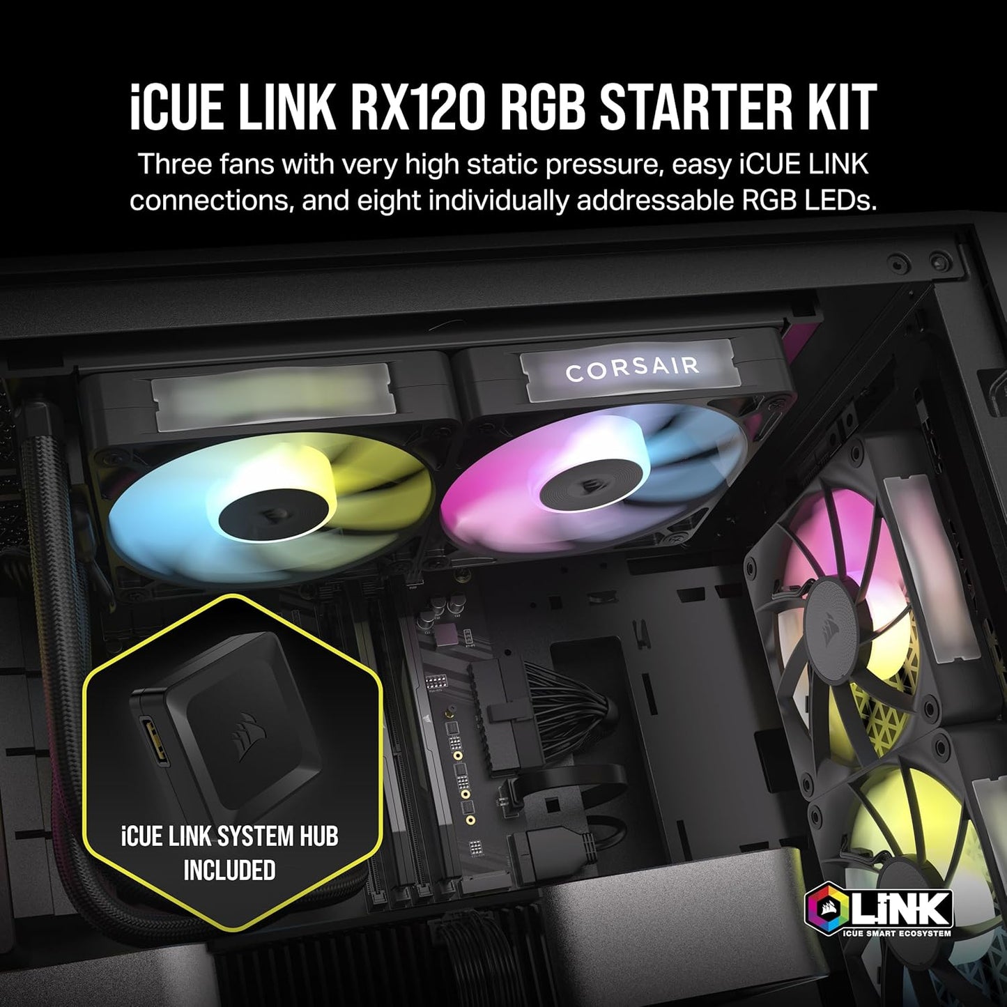 Corsair CO-9051018 iCUE Link RX120 RGB Fan Triple Pack