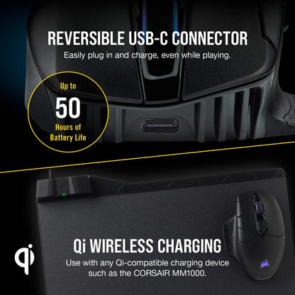 Corsair CH-9315511-NA Dark Core RGB Pro SE Wireless Gaming Mouse