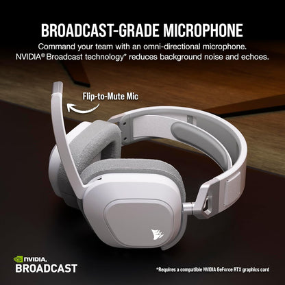 Corsair CA-9011296-NA HS80 MAX Wireless Gaming Headset White