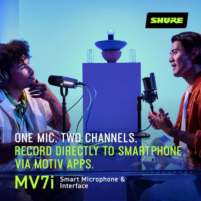 Shure MV7i Smart USB/XLR Podcast Microphone