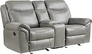Lexicon 194840123194 Braelyn Glider Reclining Loveseat with Console