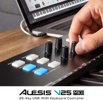 Alesis V25 MKII USB MIDI Keyboard Controller - 25 Keys, Software