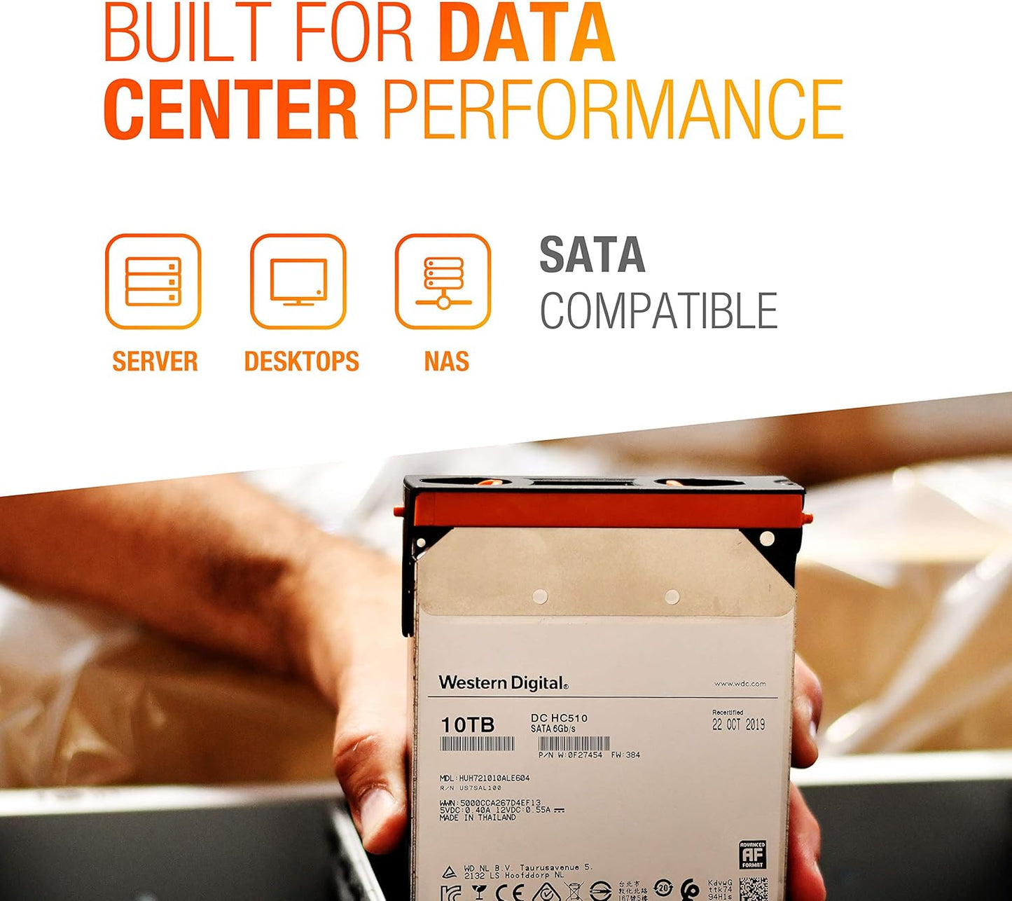 Western Digital 0F27454 10TB Ultrastar DC HC510 HDD