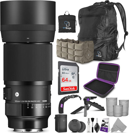 Sigma 105mm Macro Art Lens - Sony E-Mount + Accessory Bundle