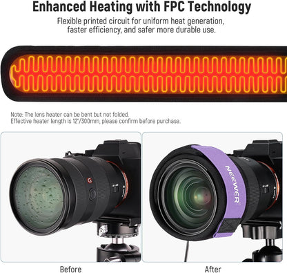Neewer 33000045 USB Lens Heater Anti-Dew Warmer 300mm