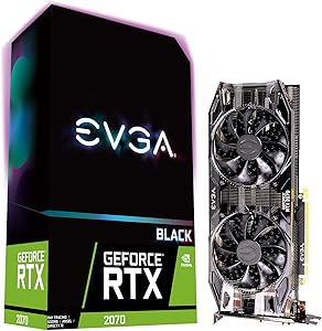 EVGA RTX 2070 Black 08G-P4-1071-KR 8GB GDDR6 Gaming Graphics Card