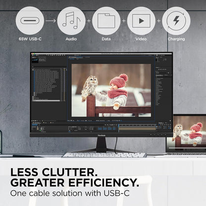 ViewSonic VX3267U-4K 32-Inch 4K UHD IPS Monitor USB-C