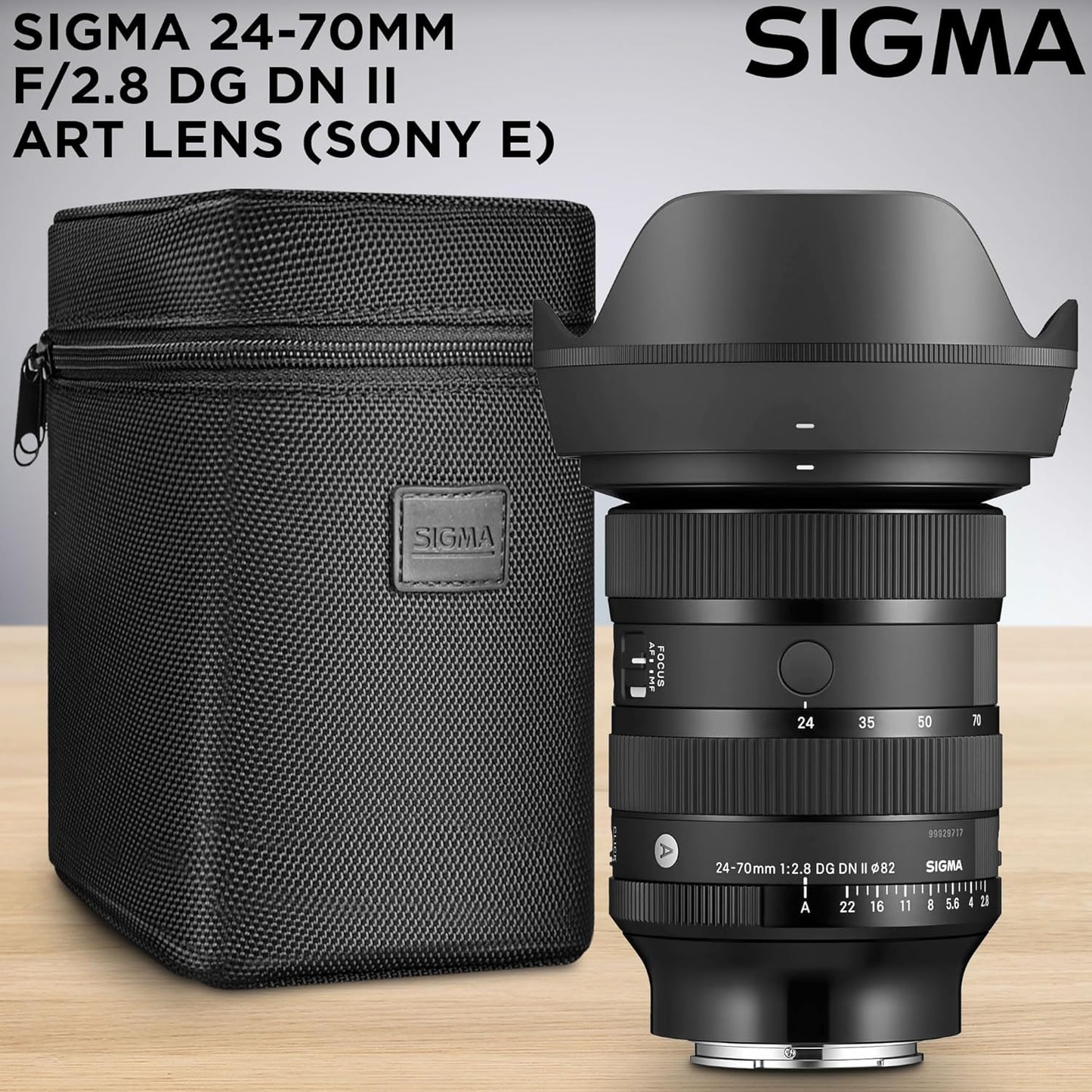 Sigma QM3100 24-70mm f/2.8 DG DN II Art Lens Sony E Mount Bundle