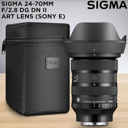 Sigma QM3100 24-70mm f/2.8 DG DN II Art Lens Sony E Mount Bundle