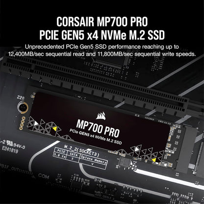 Corsair CSSD-F2000GBMP700PNH MP700 PRO 2TB Gen5 NVMe SSD