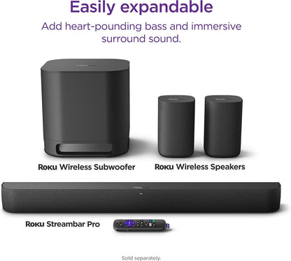 Roku 9101R2 Streambar Pro 4K HDR Streaming Soundbar
