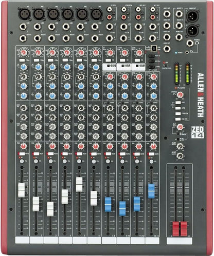 Allen & Heath AH-ZED14 14-Channel Mixer with USB I/O