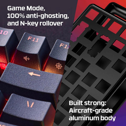 HyperX HX-KB7AQX-US-cr Alloy Origins Aqua Keyboard