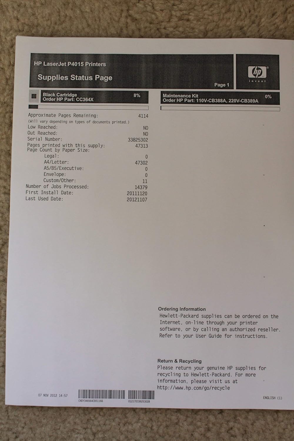 HP HEWCB511A-RC1 LaserJet P4015x Printer (Renewed)