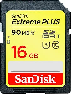 SanDisk Extreme Plus 16GB SD Card 90MB/s