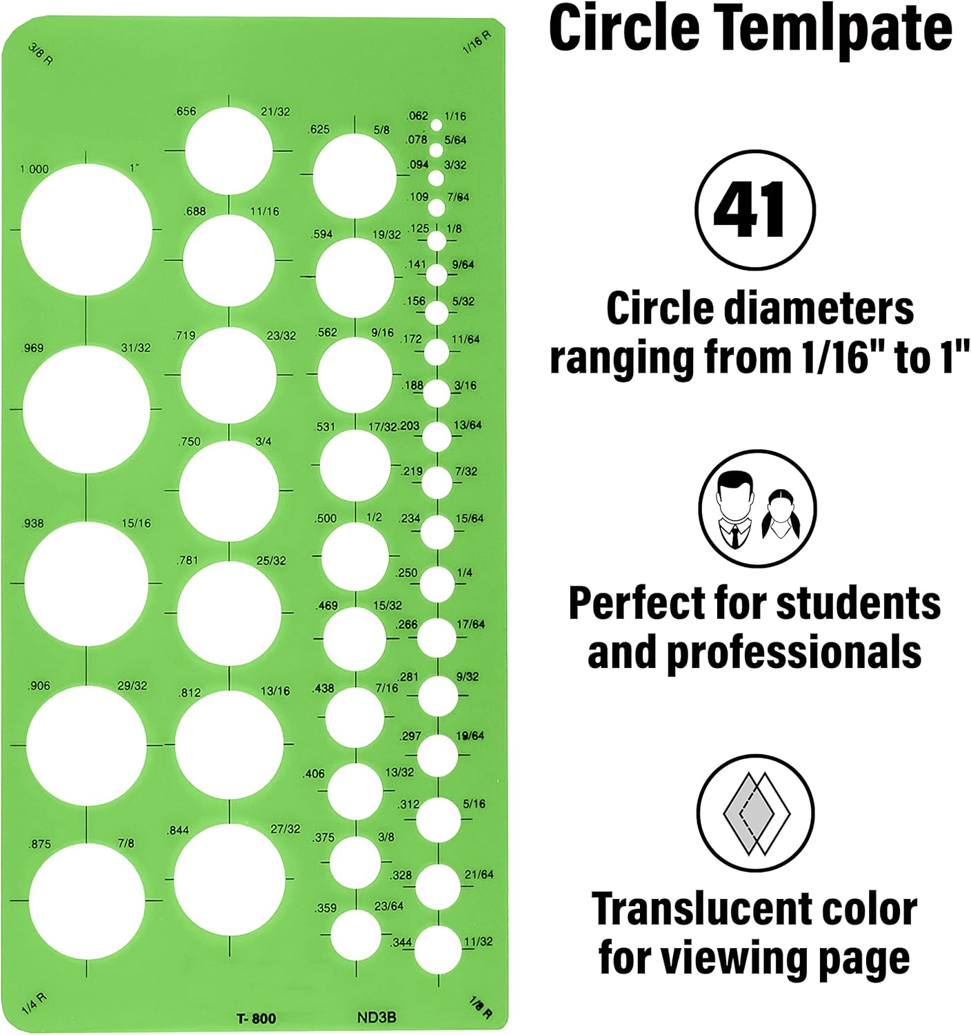 Westcott T-800 Small Circles Template Tool