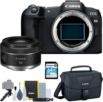 Canon EOS R8 Mirrorless Camera RF 50mm Bundle