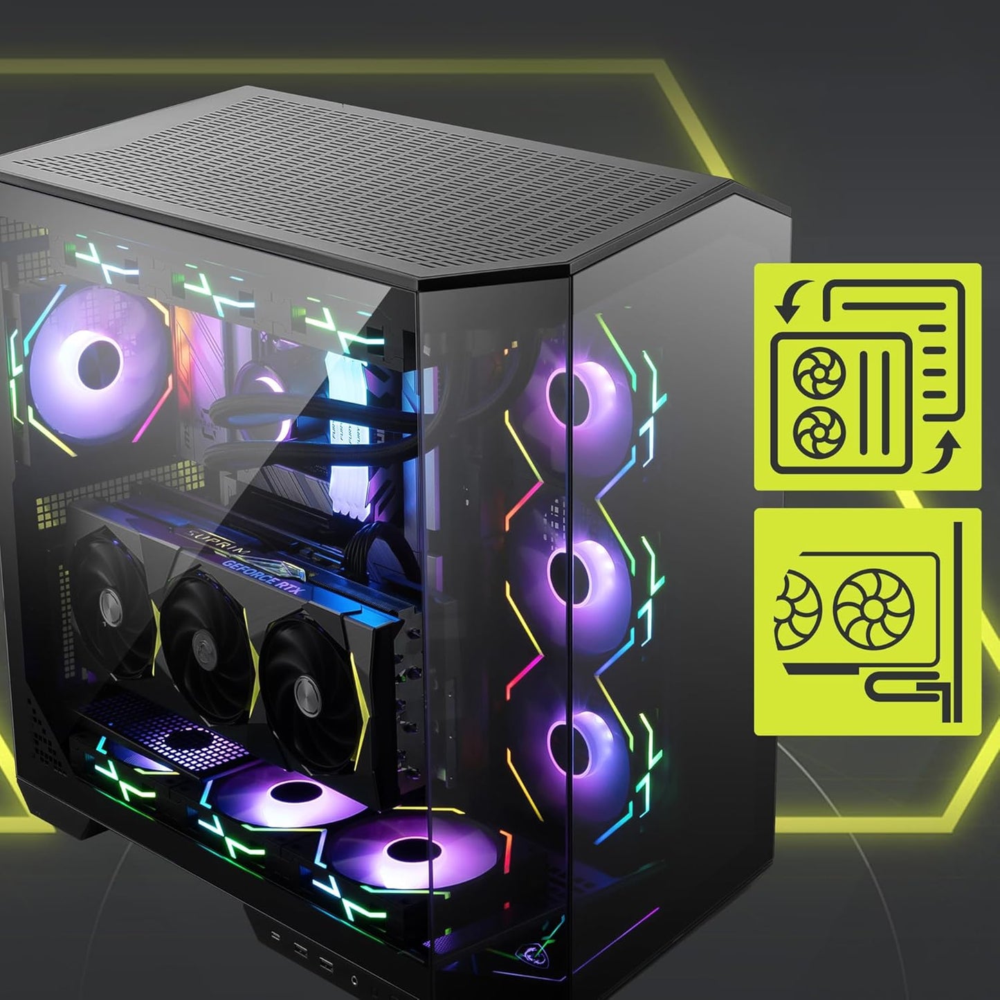 MSI PANO100LPZ MAG PANO 100L PZ Premium Gaming PC Case