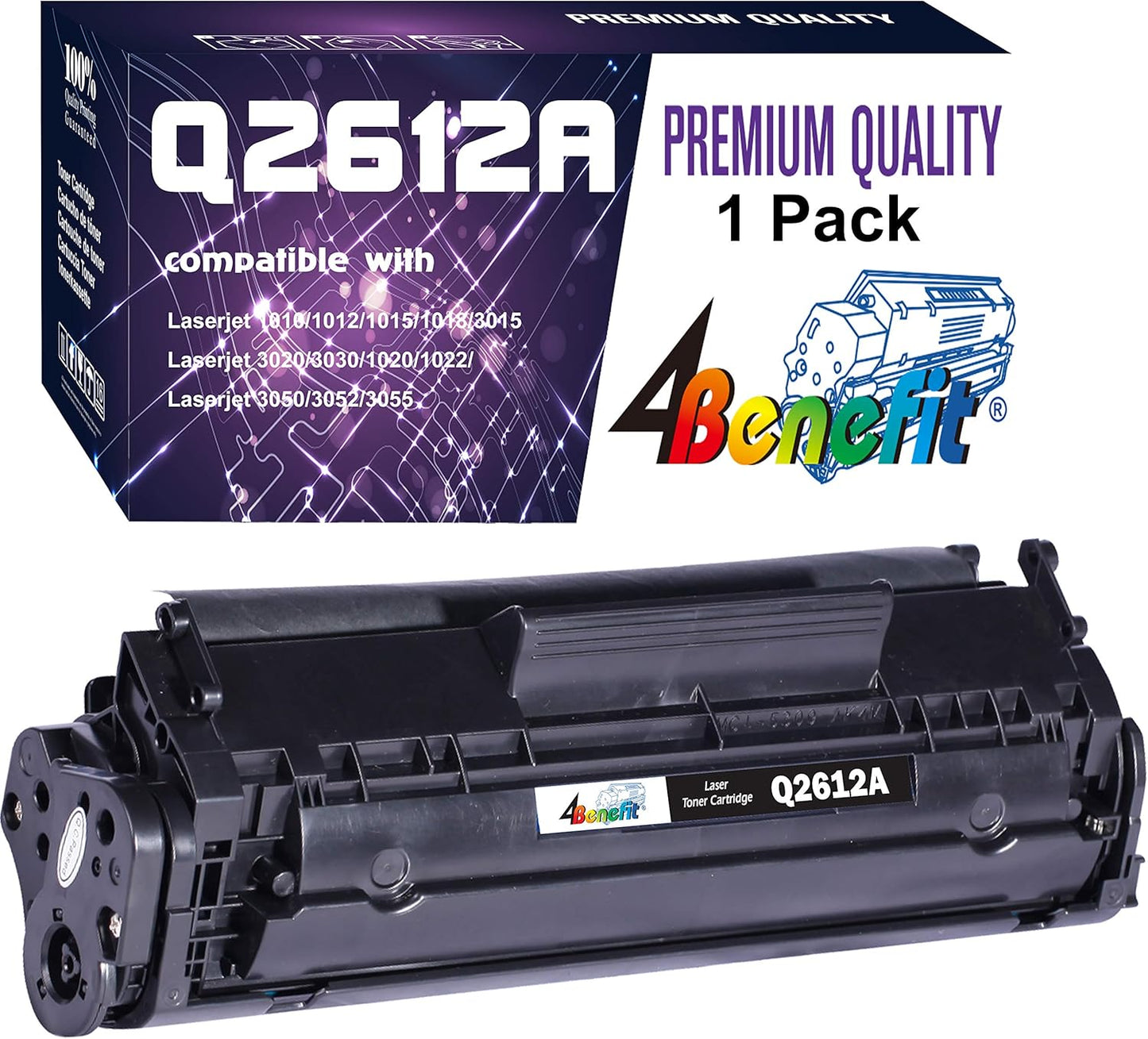 Dell Q2612A Compatible 12A Toner Cartridge - Black