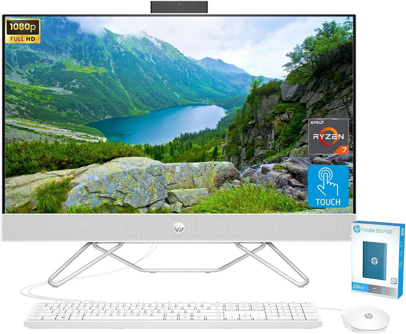 HP 0097 Ryzen 7 Touchscreen All-in-One Desktop — main product image
