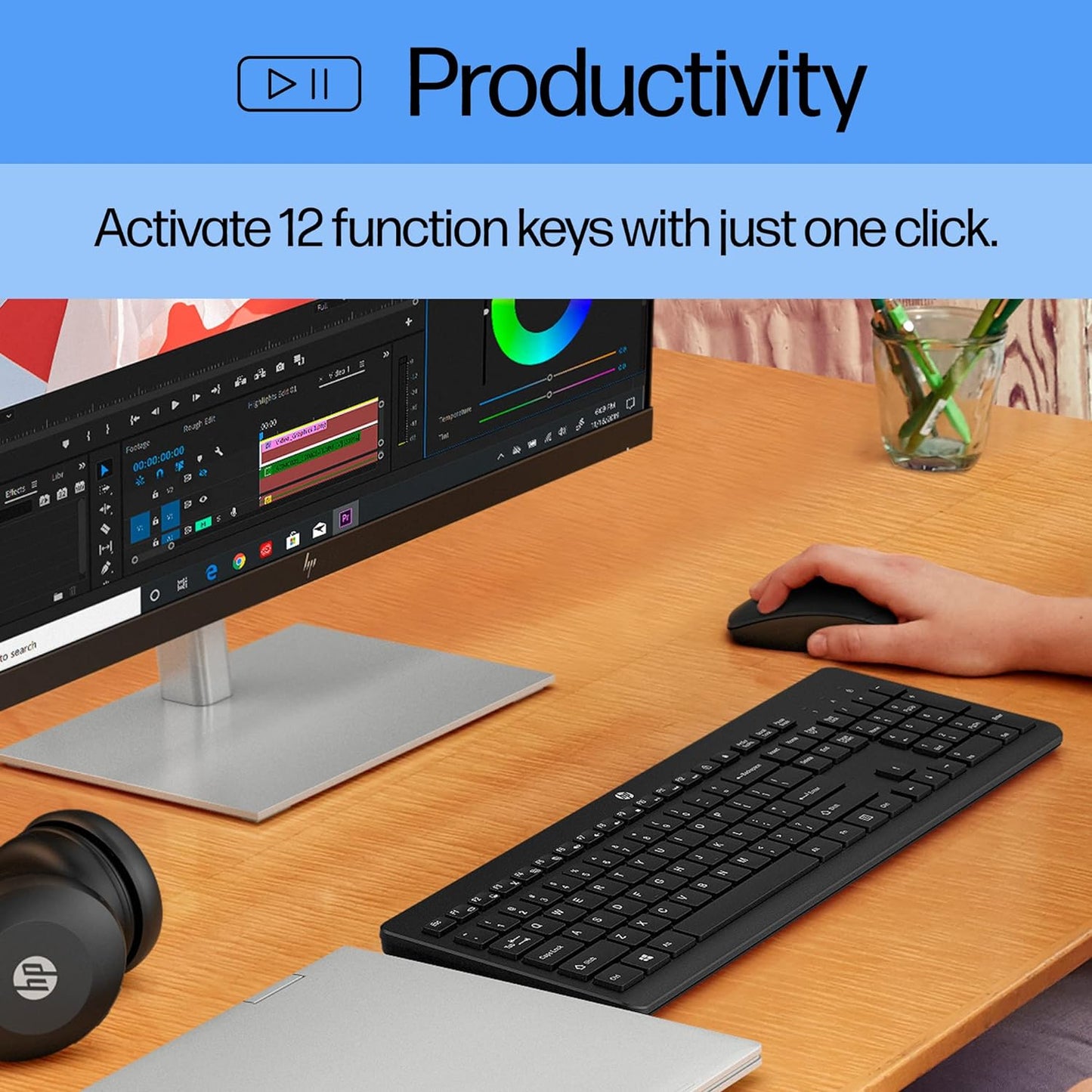 HP 3L1E7AA#ABA 230 Wireless Keyboard Quiet Low-Profile