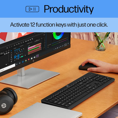 HP 3L1E7AA#ABA 230 Wireless Keyboard Quiet Low-Profile