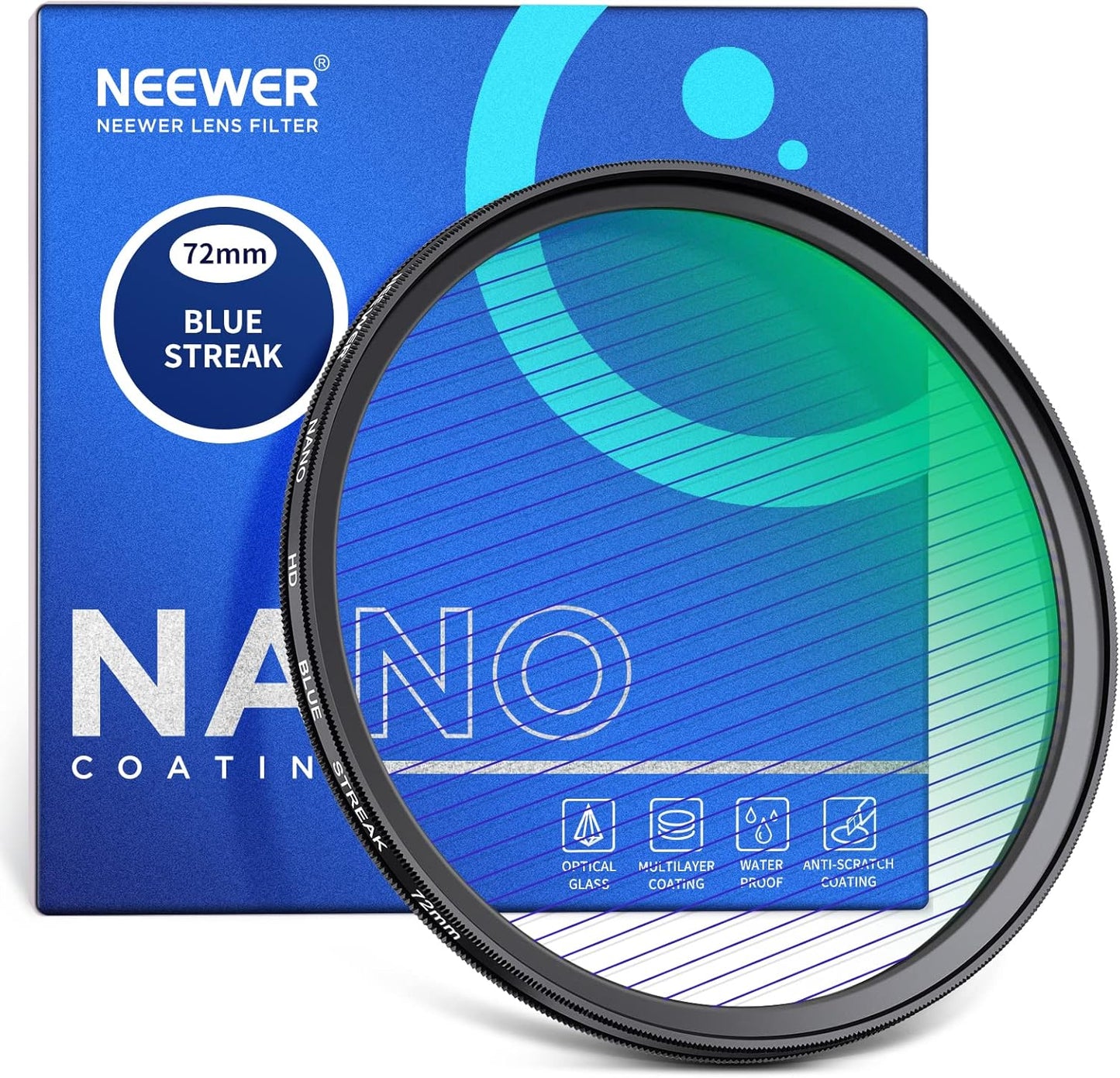 Neewer NW SERIES S 72mm Blue Streak Filter