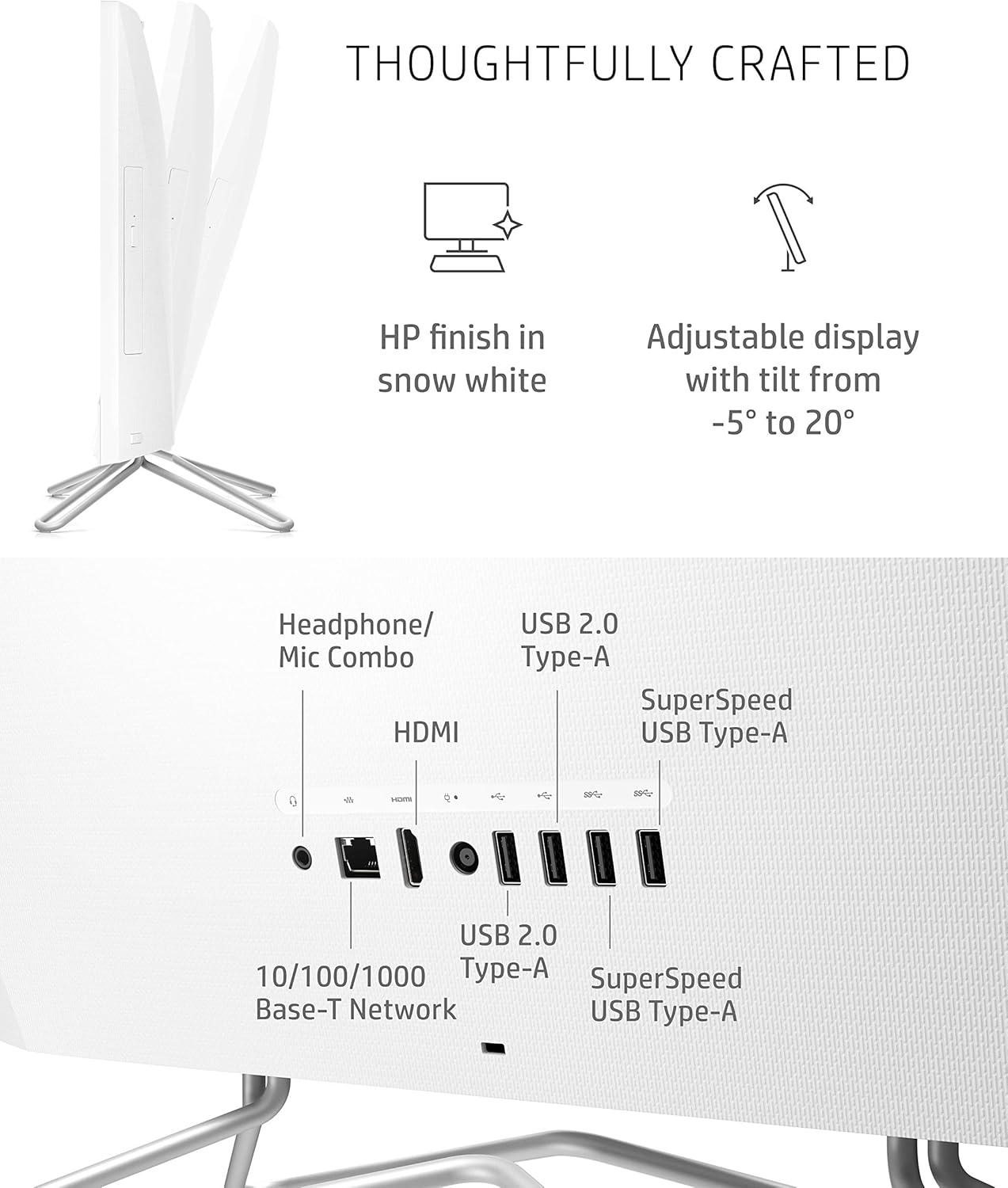 HP 24-df1250 - All-in-One Desktop PC - Intel i3 512GB SSD
