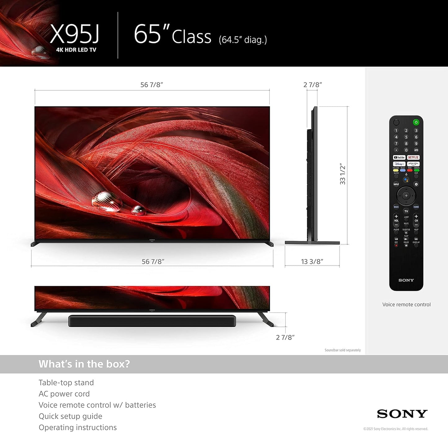 Sony XR65X95J 65" 4K TV with HT-A7000 Soundbar (Used)