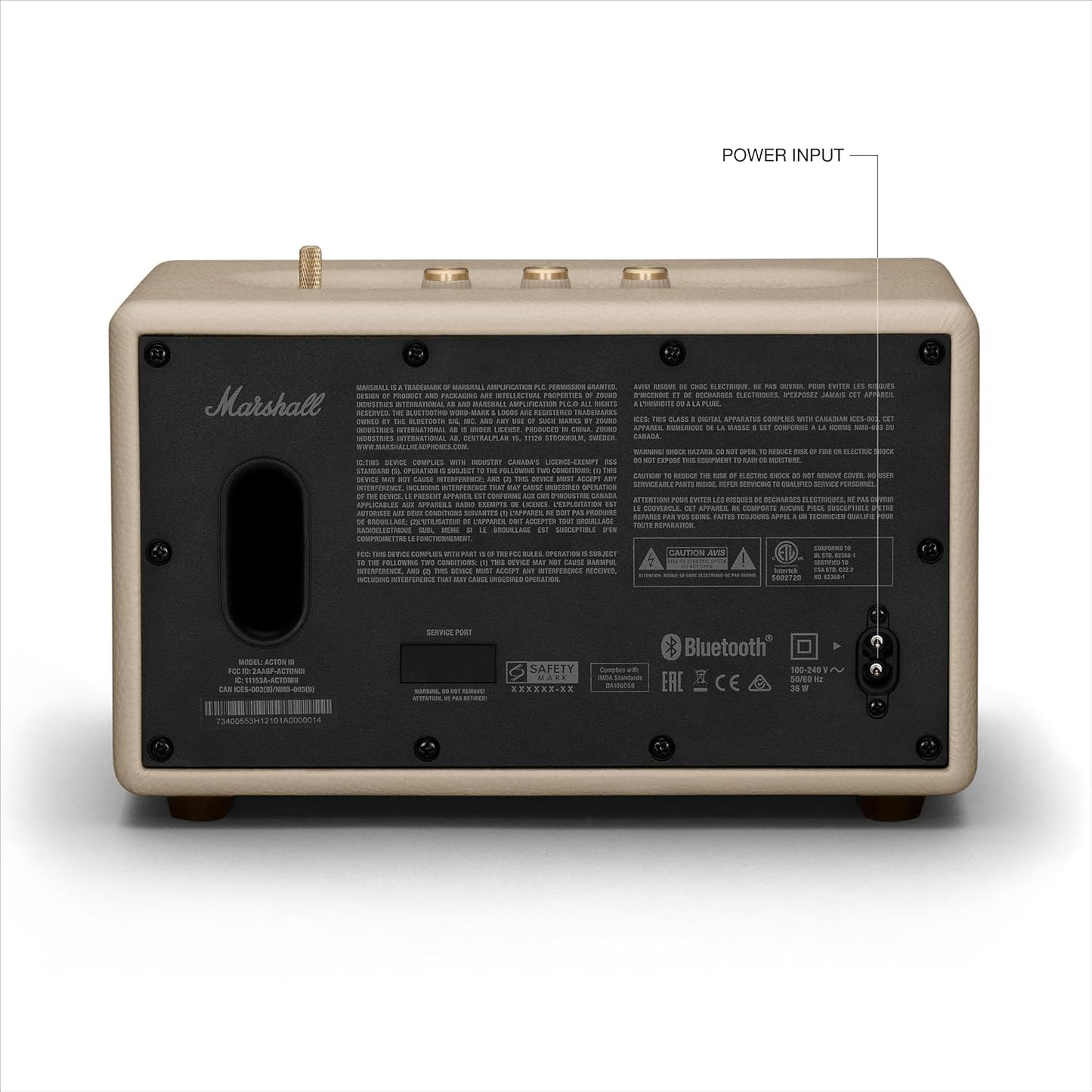 Marshall 1006009 Acton III Bluetooth Speaker, Cream