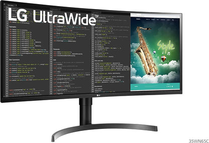 LG 1 35" Curved UltraWide QHD HDR Monitor (Renewed)