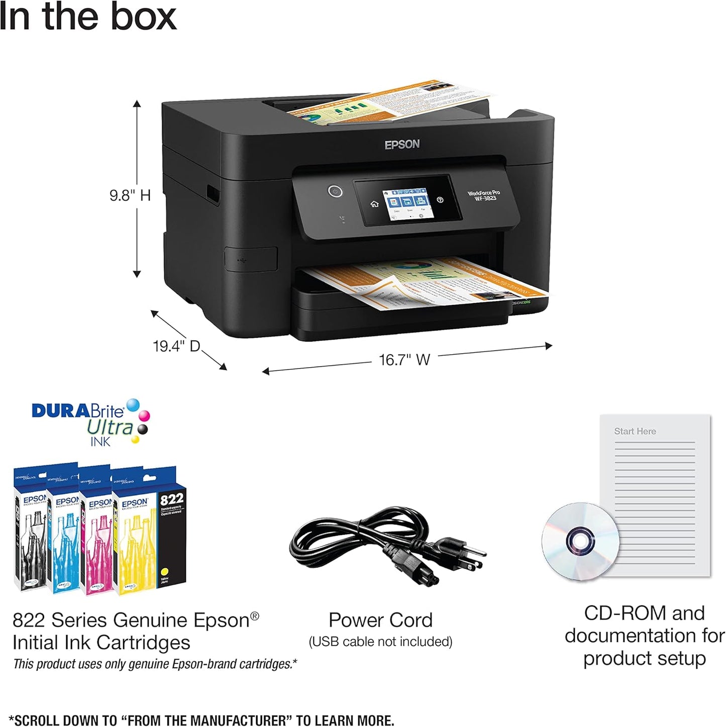 Epson WF-3823 Workforce Pro Wireless All-in-One Printer