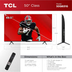 TCL 50Q651G 50-Inch QLED 4K Google Smart TV (2024)