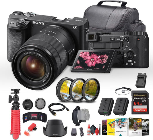 Sony a6400 18-135mm Renewed Mirrorless Camera Bundle