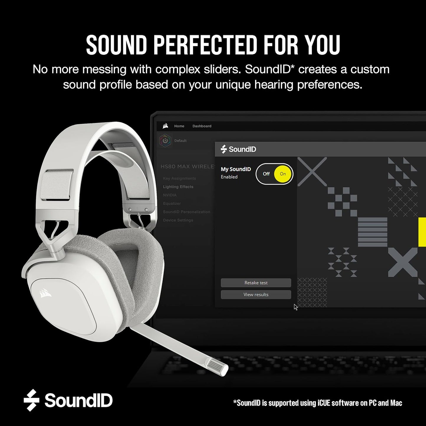 Corsair CA-9011296-NA HS80 MAX Wireless Gaming Headset White