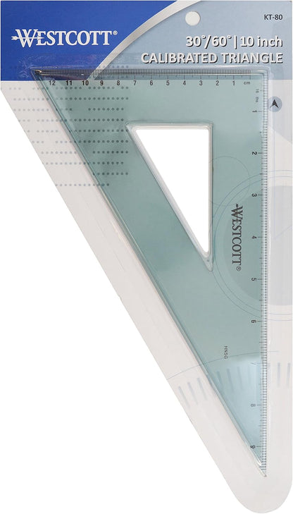 Westcott KT-80 C-Thru Student 30/60/90 Triangle 9.75"