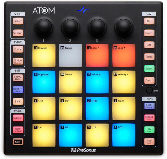 PreSonus ATOM Midi Pad Controller with Software