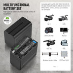 Neewer NW-F970 Battery 2-Pack Charger Set