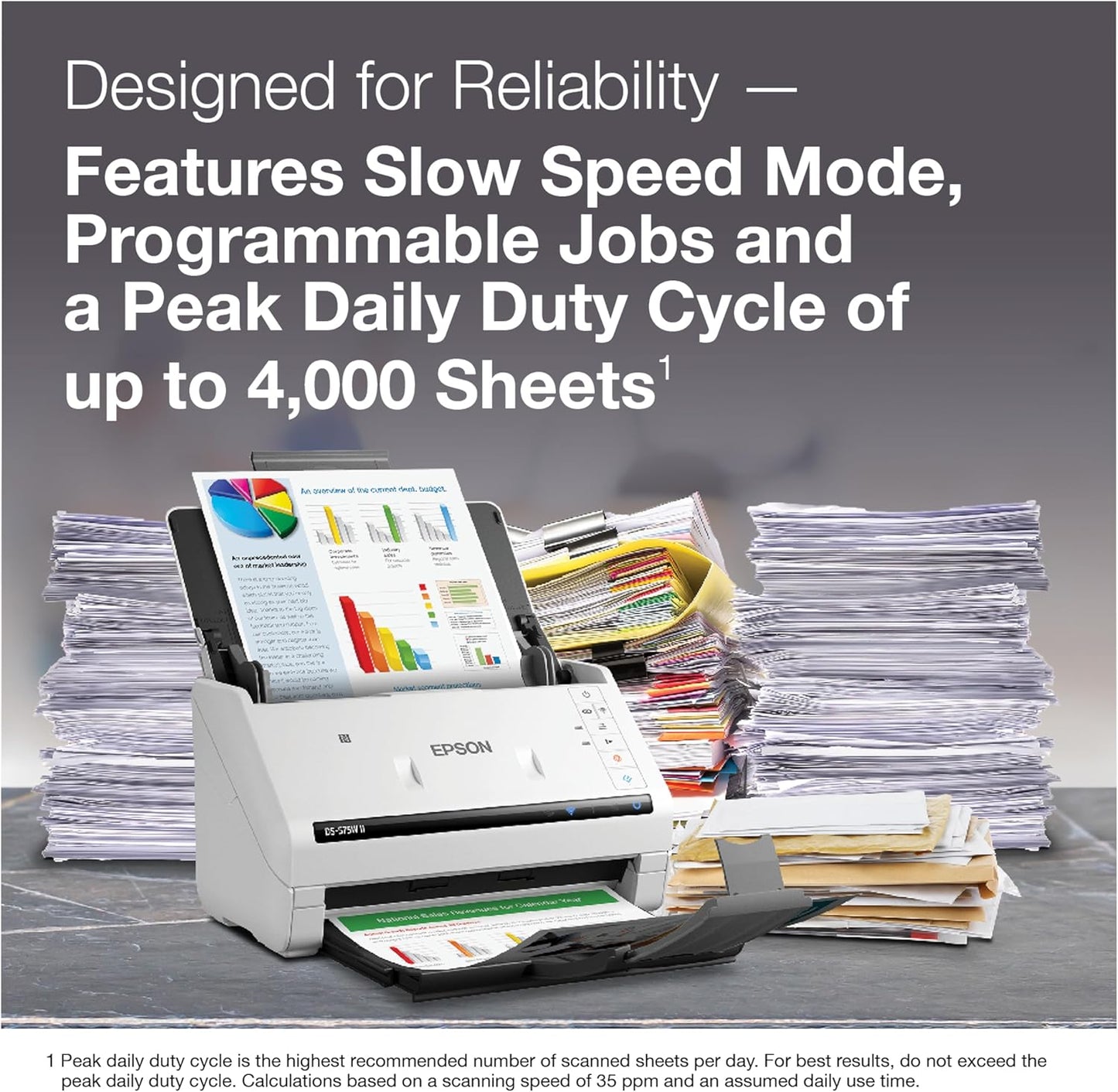 Epson DS-575W II Wireless Duplex Document Scanner