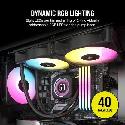 Corsair CW-9060074-WW iCUE H100i Elite LCD XT CPU Cooler