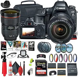 Canon EOS 6D Mark II DSLR Camera 24-105mm Lens Kit Renewed